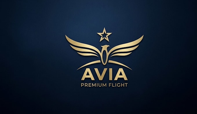 design airline, aviation, pilot or flight academy logo