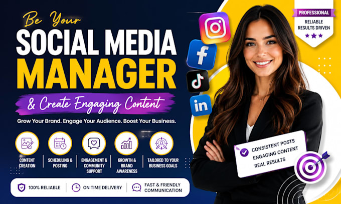be your social media manager and create engaging content
