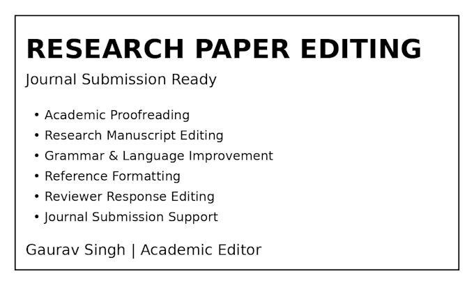 edit and proofread your research paper for journal submission
