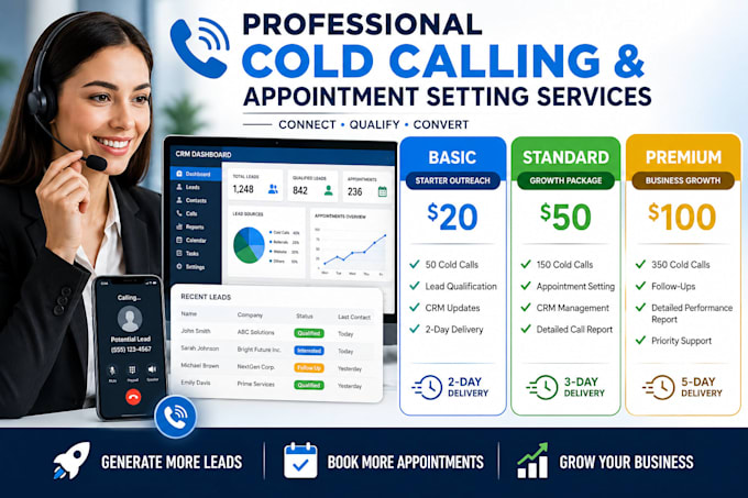 do cold calling, lead generation, and appointment setting