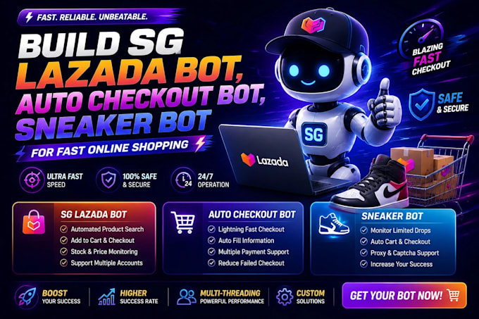 do auto purchase bot, auto checkout bot, auto buying bot, popmart bot lazada bot