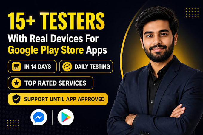 provide 12 testers for google play closed testing for 14 days 12 app tester