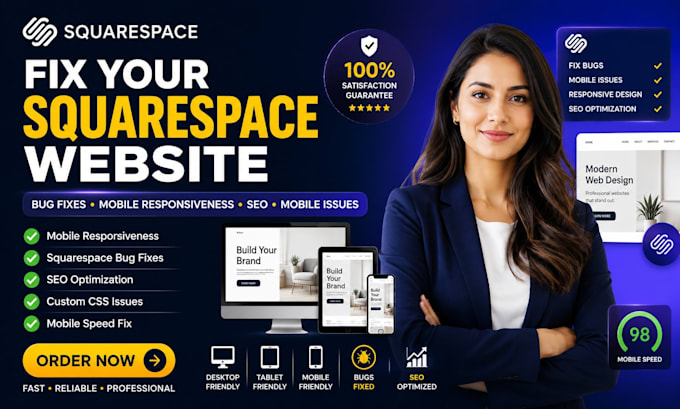 migrate fix squarespace errors mobile responsive customize squarespace SEO