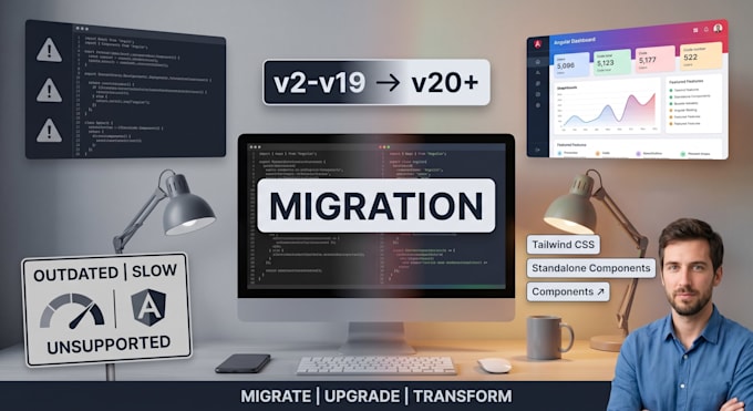 migrate angular projects to angular 20, signals and standalone components