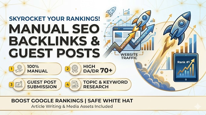 build manual high da SEO backlinks for google top ranking
