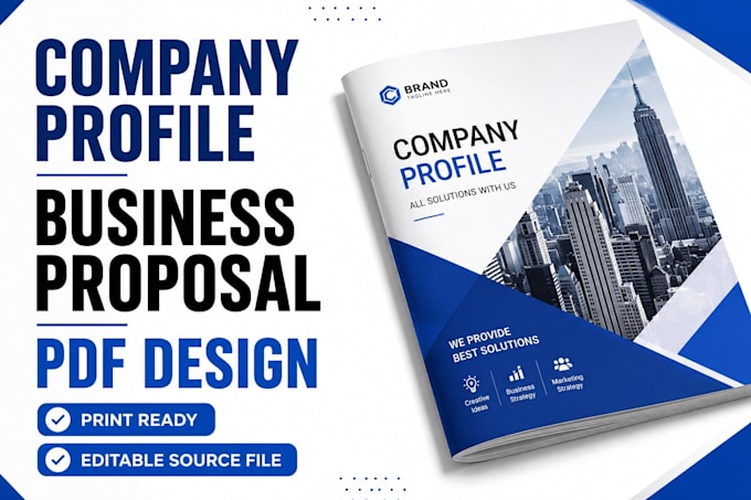 design professional company profile and business proposal
