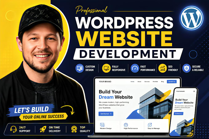 build wordpress website, design or redesign wordpress, and website development