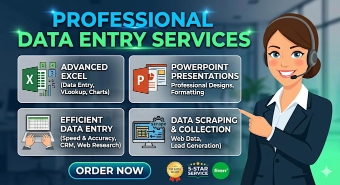 do data entry PDF jpeg to word or excel copy typing work
