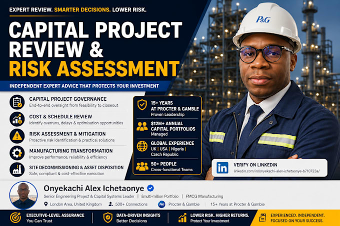provide expert capital project review and engineering risk assessment