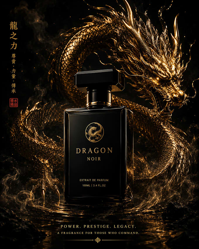 create luxury perfume ads and product advertising images
