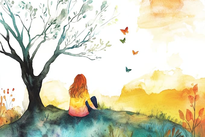 illustrate digitally watercolor illustration