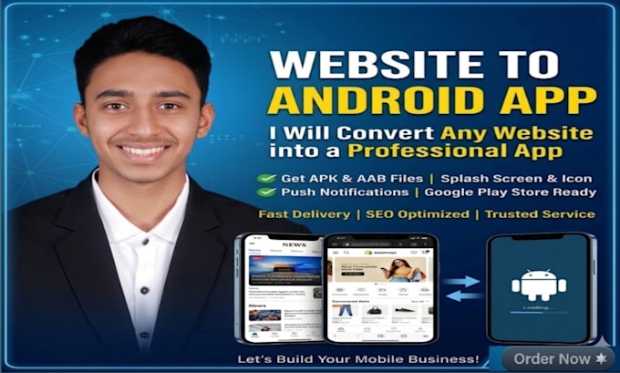 convert website to android app apk and aab