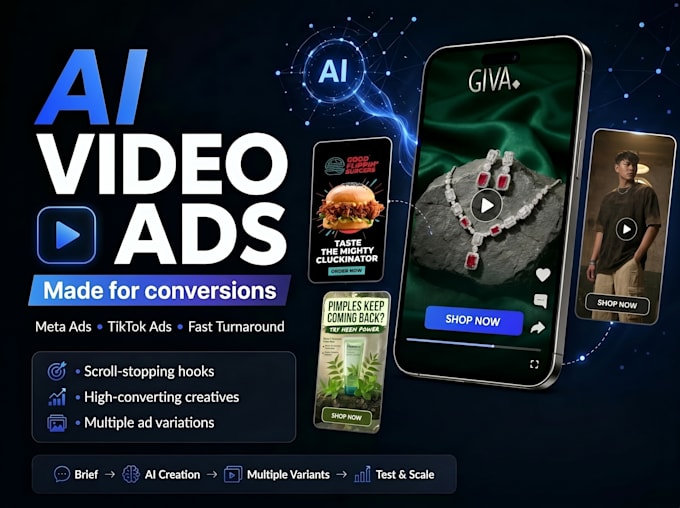 create ai video ads with multiple hooks for meta and tiktok