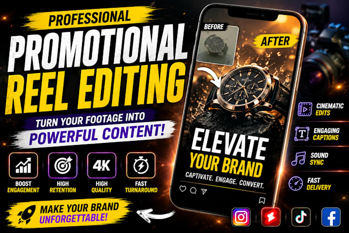 edit promotional reels and shorts