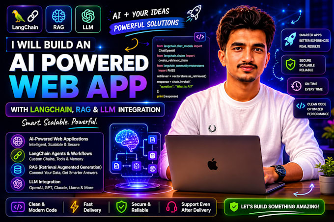 build ai web apps, ai chatbot, rag, langchain and ai agents