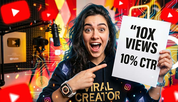 create professional viral youtube thumbnails for your chanel