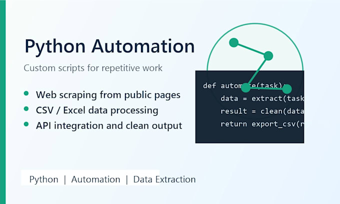 build a python script, web scraper, or automation tool