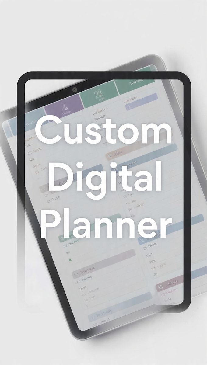 design a custom digital planner for goodnotes and ipad