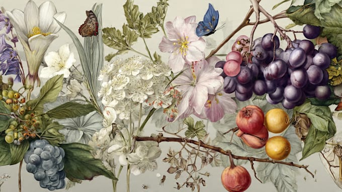 draw botanical illustration art for you