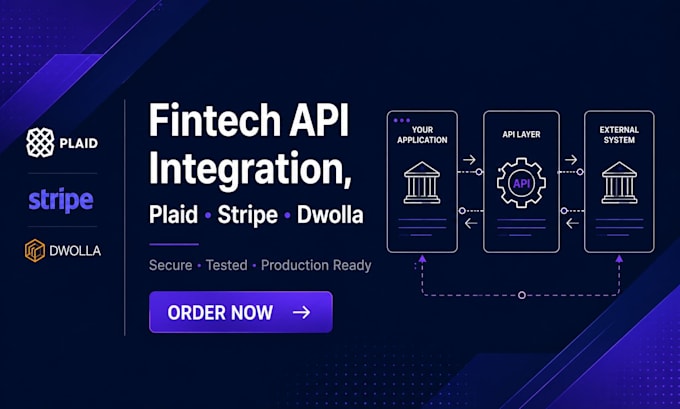 fintech api integration with paid, stripe and dwolla for your app