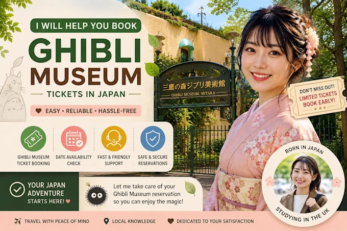 help secure ghibli museum, ghibli park, and japan attraction reservations