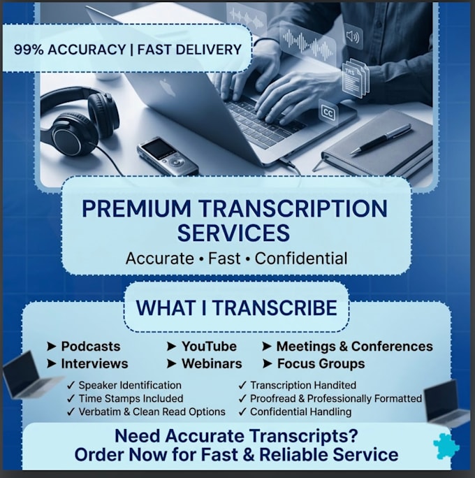 professionally transcribe interviews with speaker labels