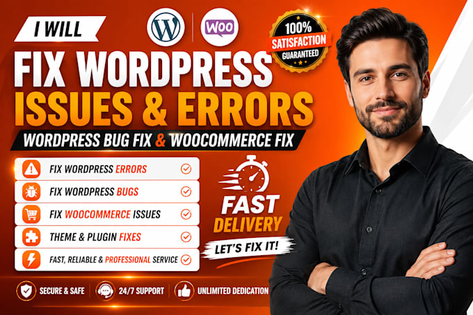 fix wordpress issues, wordpress errors, bug fixes and woocommerce issues