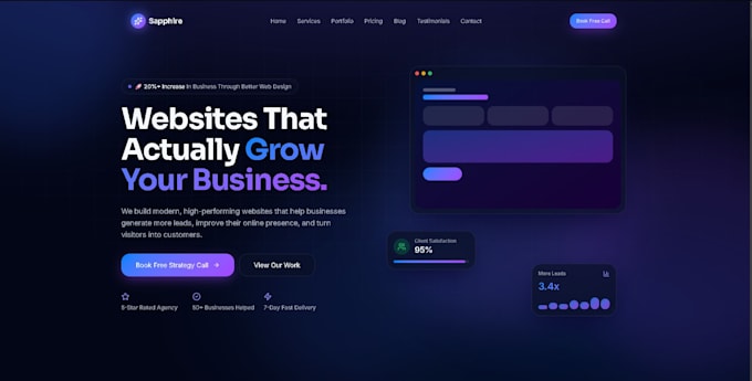 design you a modern website with seo and lead retention