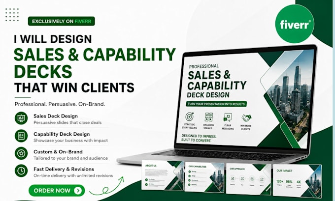 design a standout company sales deck or capabilities deck
