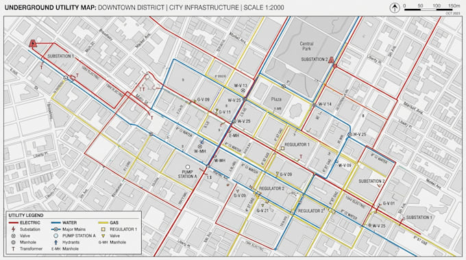 do utility maps, sewer maps, drainage maps, stormwater maps, road network maps