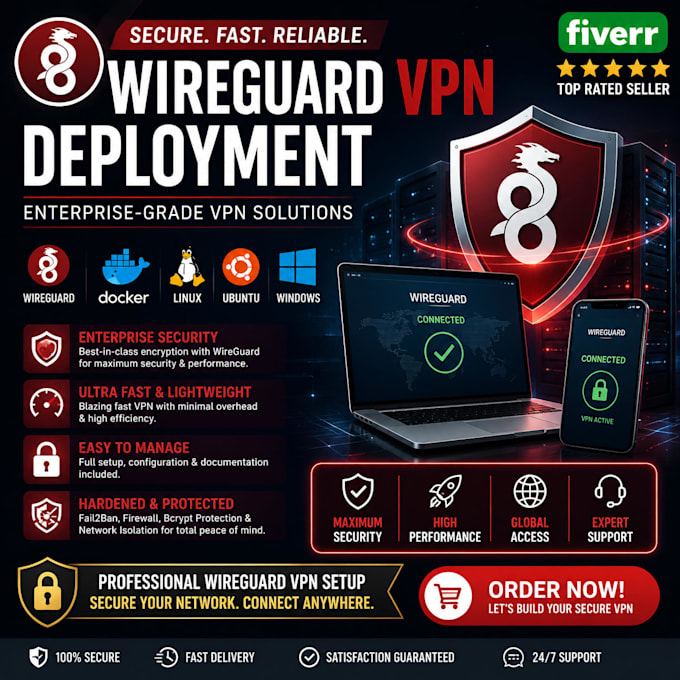 setup secure wireguard vpn server with docker web ui