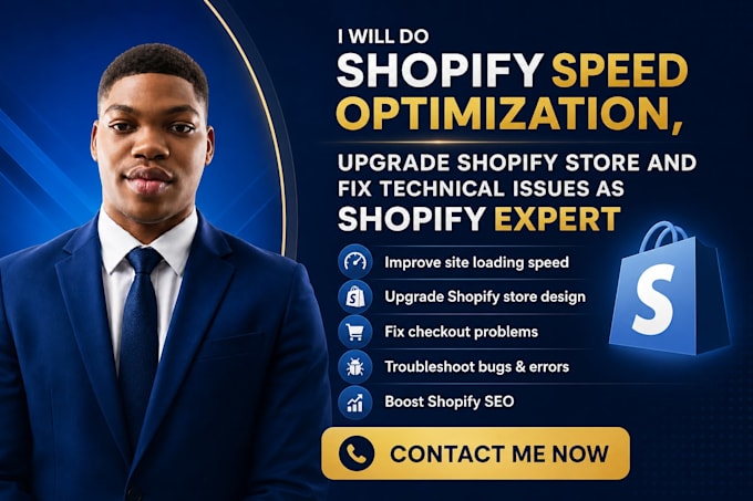 do shopify optimization, upgrade shopify, store bugs fixing as a shopify expert