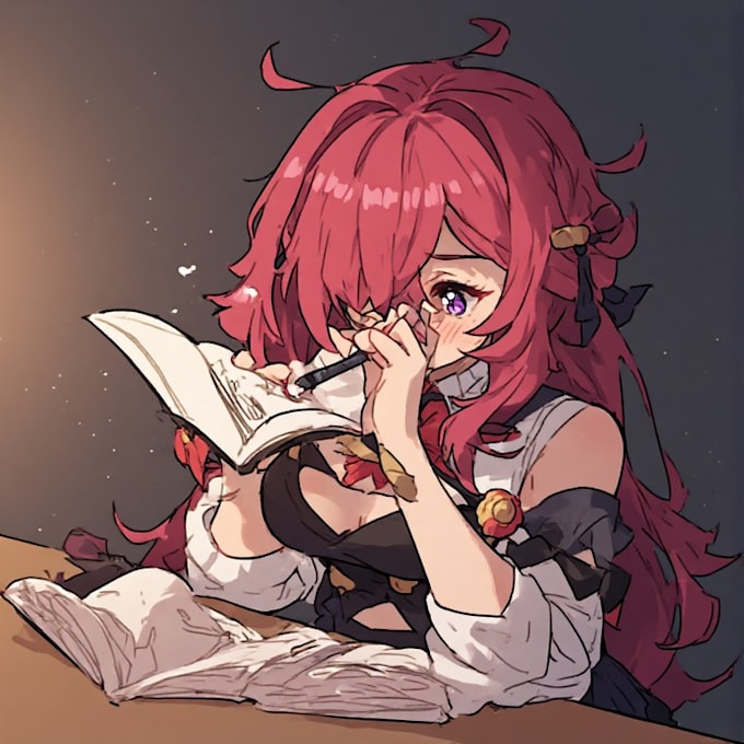 draw anime illustration, vtuber art, visual novel,