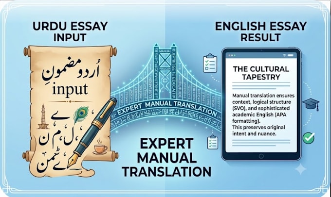 write eassy in urdu to english