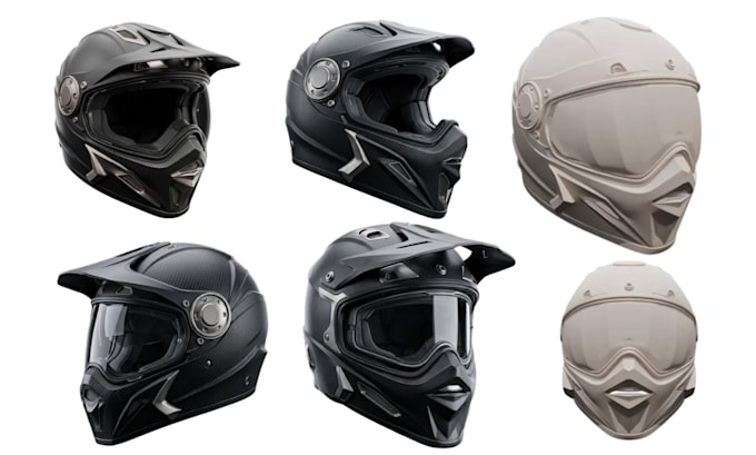 custom 3d helmet model for printing and manufacturing
