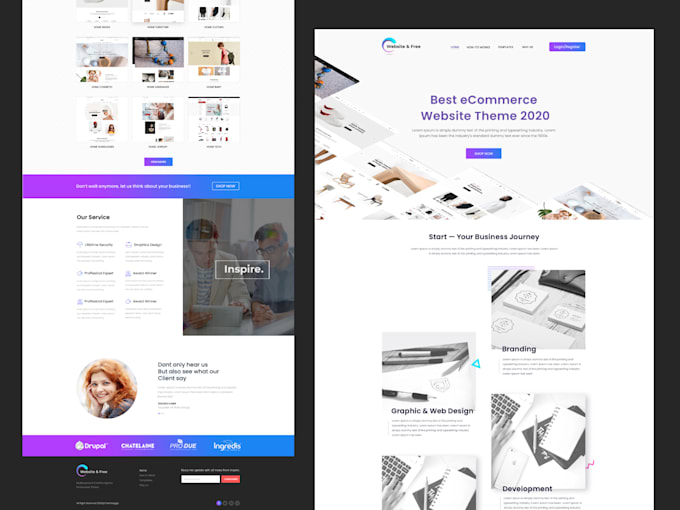 design professional website UI UX with responsive layouts