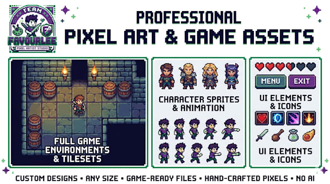 create custom pixel art for you