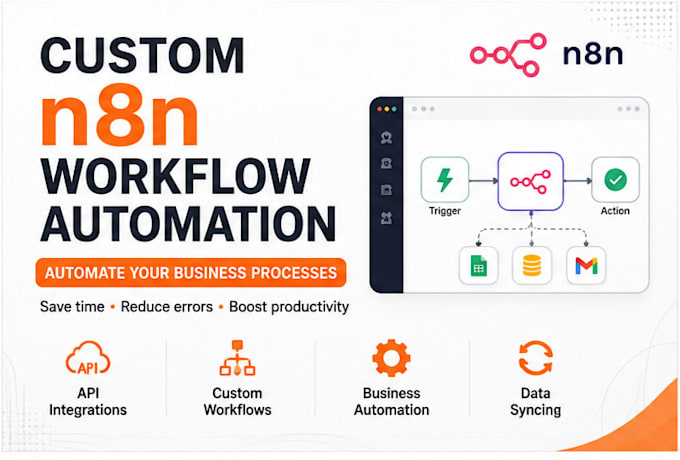 build n8n workflow automation, API integration and webhooks