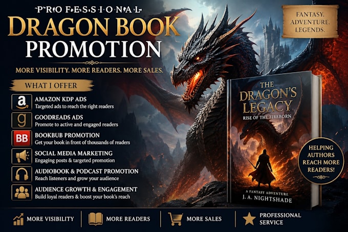 do amazon KDP promotion for dragon books
