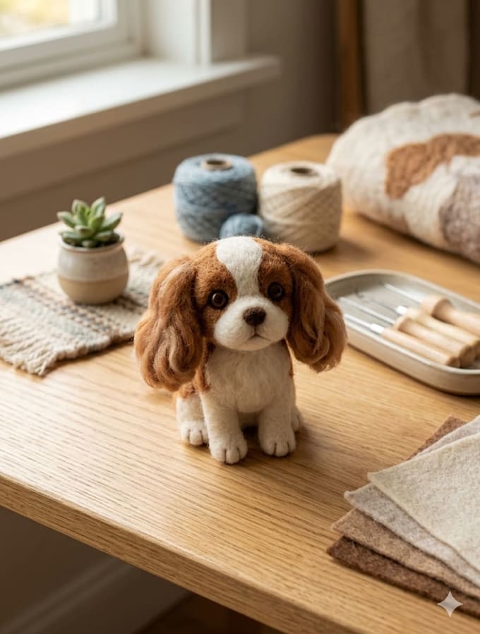 make handmade needle felted figures