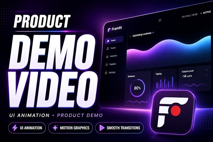 create premium saas demo video with UI animation