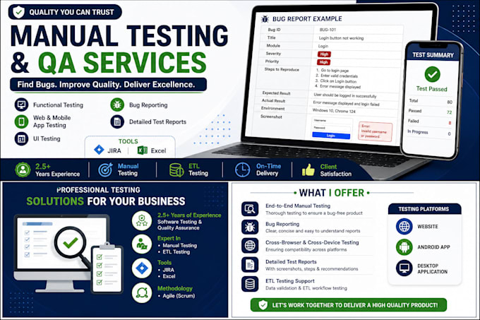 do manual testing of your website and mobile application