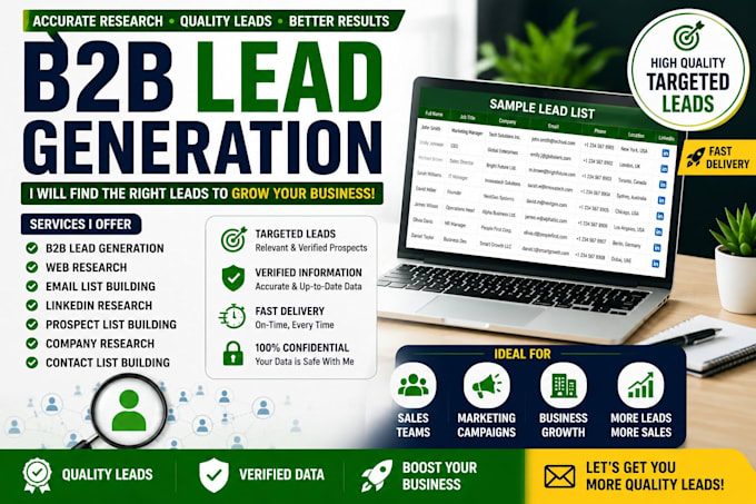 do web research, lead generation and email list building