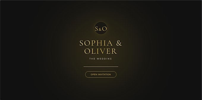 build a premium cinematic digital wedding invitation website
