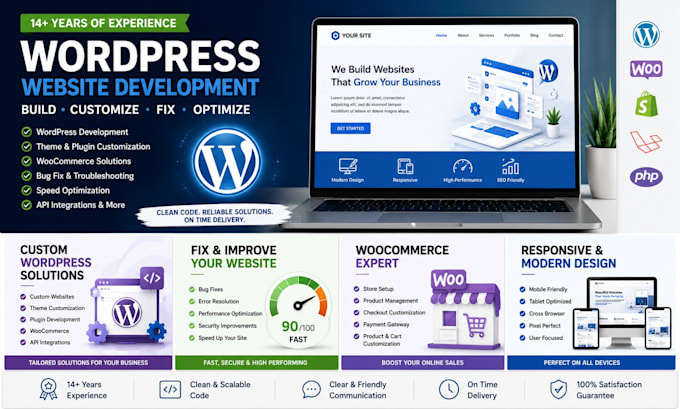 build, customize, fix, or optimize your wordpress website