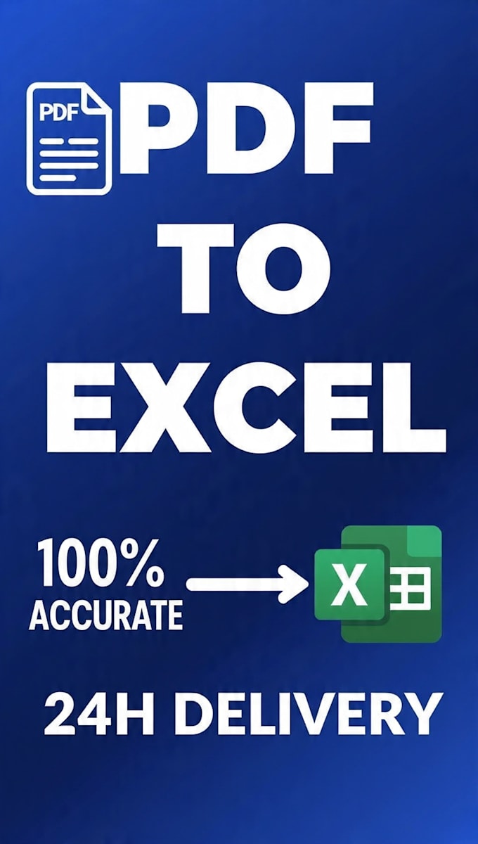 convert PDF to excel with formulas and data entry