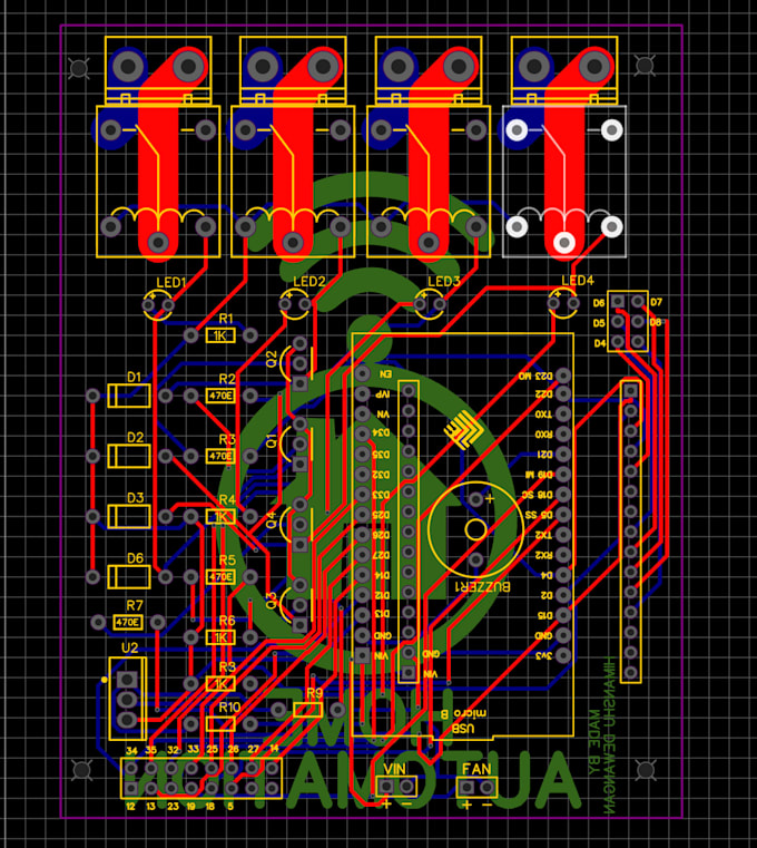 design a professional pcb layout in easyeda from your schematic