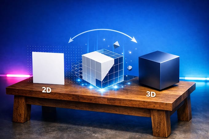 making your image 3d can include text and characters