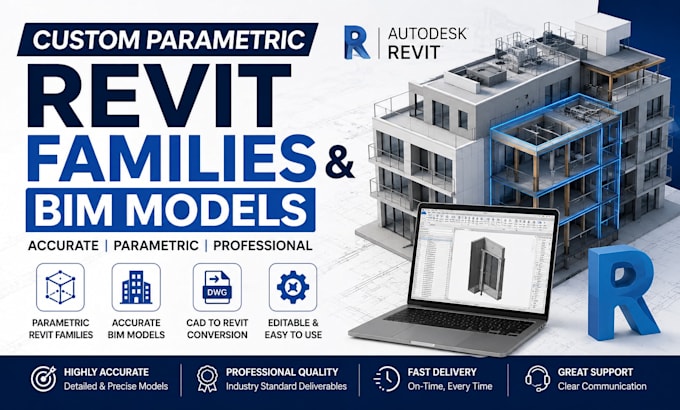 create parametric revit families and bim models for architecture
