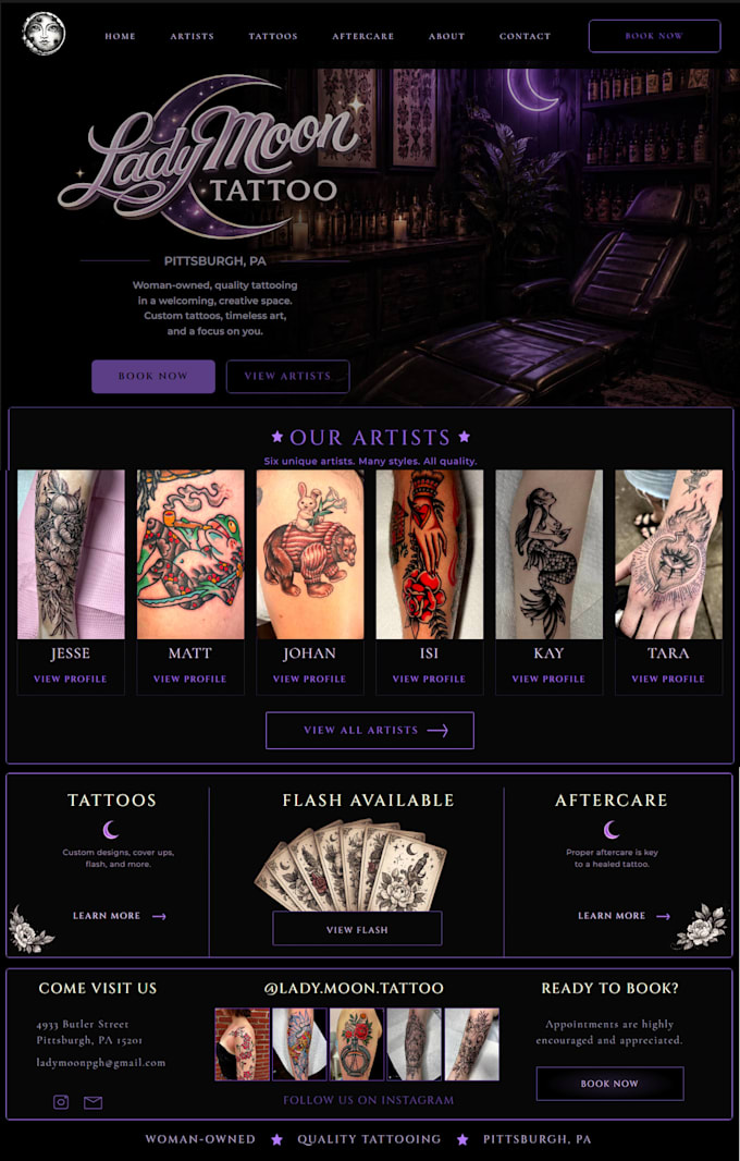 create mock ups and do full website creation